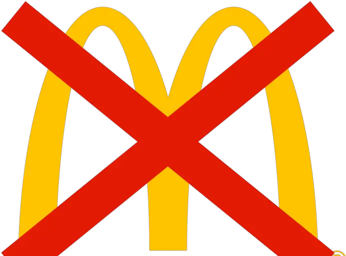 Logo With X Through It Clipart Mcdonalds Logo With Slash Png Mc Donalds Logo