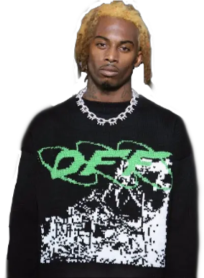 Png Download Playboicarti Blonde Off White Ruined Factory Knit Sweater Playboi Carti Png