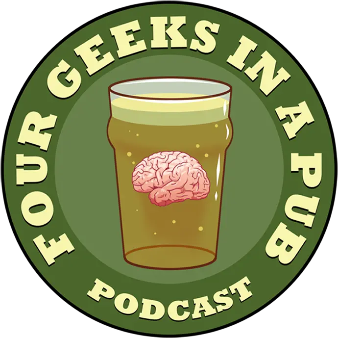 4 Geeks In A Pub Podcast Logo Swood Illustration Clip Art Png Geek Logo