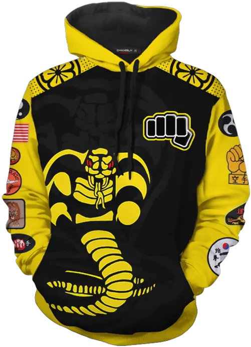 Karate Kid Cobra Kai 3d Hoodie Tn29532 Cobra Kai Hoodie Png Karate Kid Logo