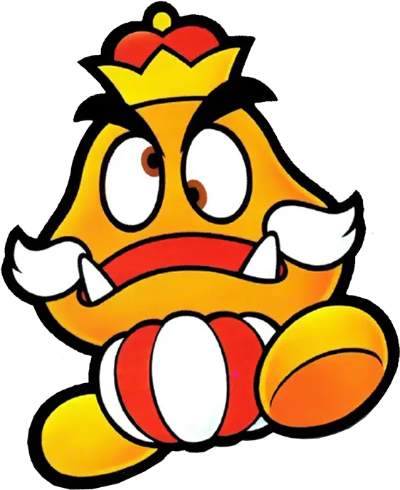 Goomboss Super Mario Wiki The Mario Encyclopedia Goomba King Paper Mario Png Goomba Png