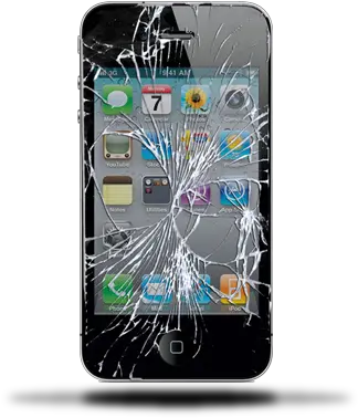 Iphone 4s Repairs Techshark Wireless Repair Llc Apple Iphone 4 Png Cracked Screen Png