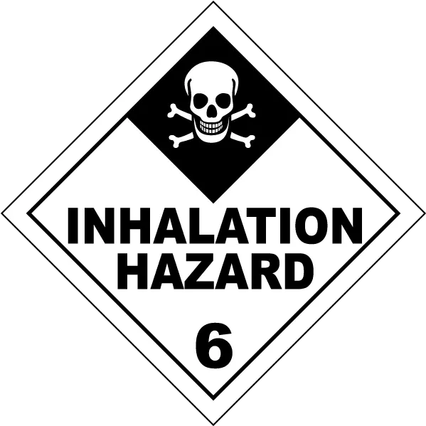 Inhalation Hazard Class 6 Placard K5652 Class 2 Inhalation Hazard Png Hazard Logo