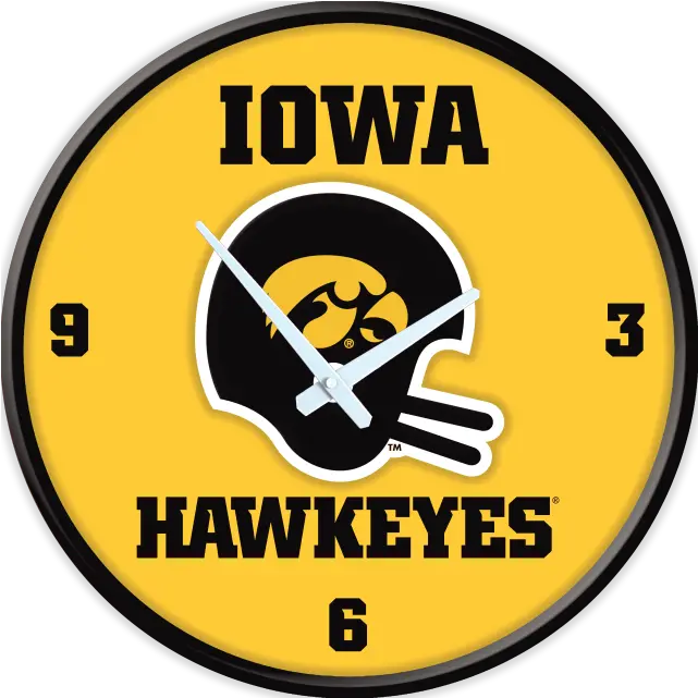 Iowa Hawkeye Vintage Helmet Clock Iowa Hawkeyes Png Iowa Hawkeyes Icon