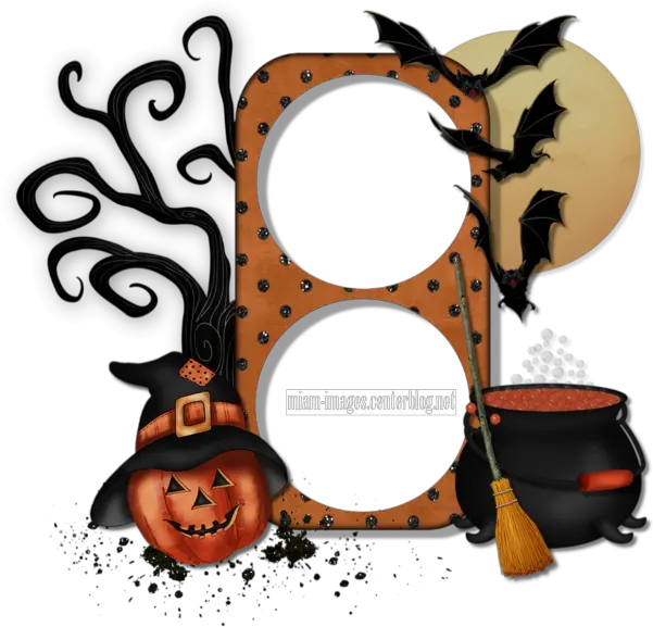 Cadre Halloween Png 31 Octobre Halloween Frame Png Witch Hat Halloween Frame Png