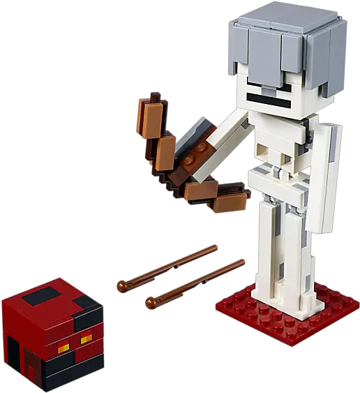 Minecraft Skeleton Bigfig With Magma Cube Kiddiwinks Lego Minecraft Skeleton Bigfig Png Minecraft Skeleton Png