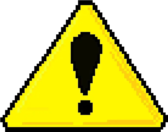 Download 8 Bit Caution Symbol Pixel Art Full Size Png 8 Bit Warning Sign Caution Png