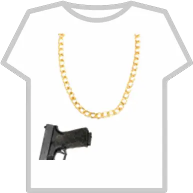 Gold Chain Glock 17 Transparent 187 Sales Roblox Gun In Pocket Roblox Png Glock Transparent