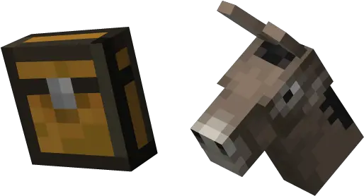 Minecraft Chest And Donkey Cursor Minecraft Donkey Head Png Minecraft Chest Png