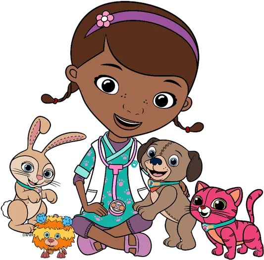 Doc Mcstuffins Pet Vet Toy Stuffy Clip Doc Mcstuffins With Pets Png Doc Mcstuffins Png