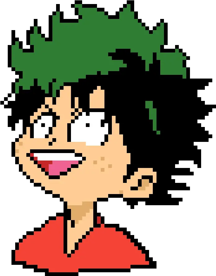 Pixilart Smol Deku By Fishboi Pixelated Deku Png Deku Transparent