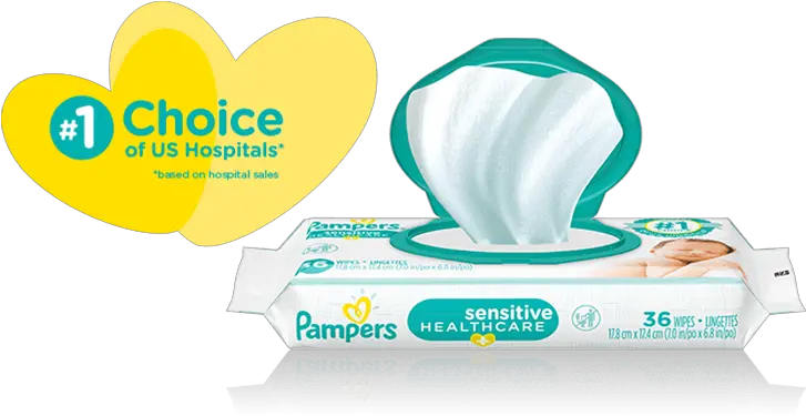 Pampers Sensitive Wipes Facial Tissue Png Pampers Logo