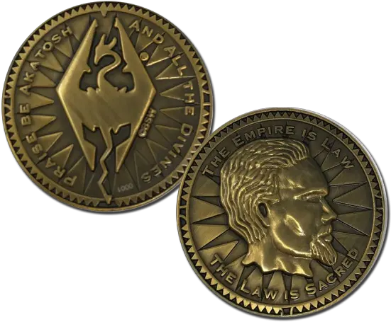 The Elder Scrolls V Skyrim Collectible Coin Septim The Freedom Trail Foundation Png Skyrim Png