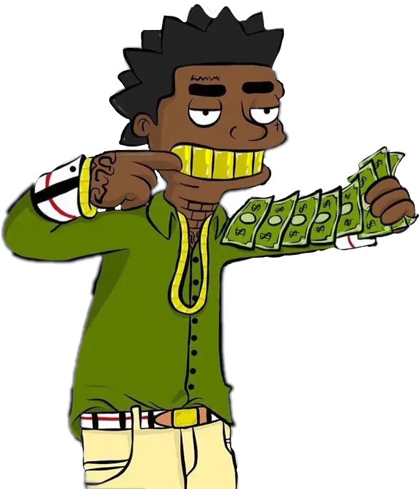 Cash Kodak Kodakblack Rap Trapmusic Rapper Hiphop Carto Transparent Rapper Cartoon Png Rap Png