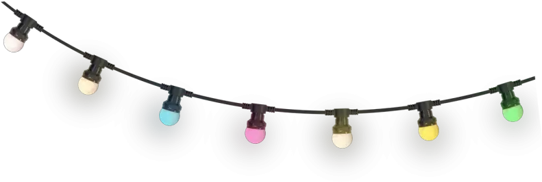 Led Light String With 20 Color Bulbs Ip44 10m Guirlande Png String Light Png