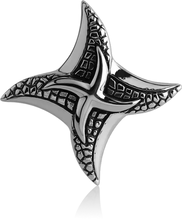 Surgical Steel Shuriken Star Pendant Crescent Png Shuriken Png