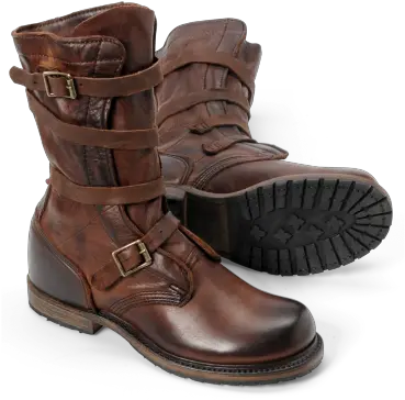 Got It Jennifer Tanker Boot Fastened With Straps And Mens Dress Tanker Boots Png Boot Transparent