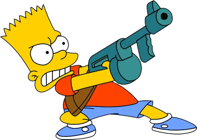 Bart Simpson Psd Official Psds Bart Simpson With Gun Png Bart Simpson Png