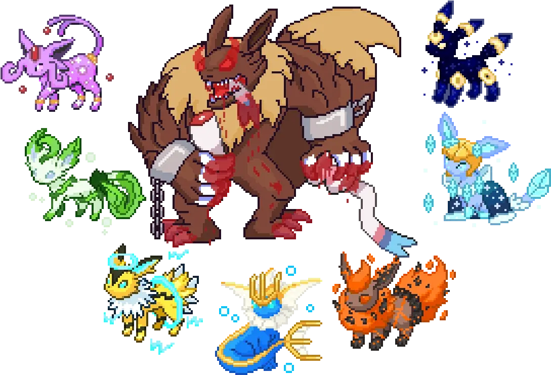 Adoptables Fused Pokemon Sprites Png Eevee Png