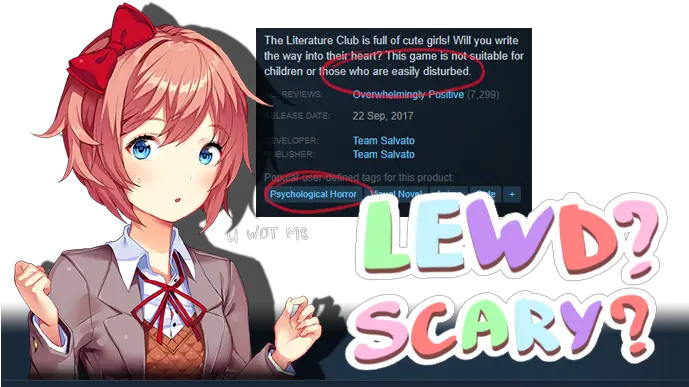 Steam Community Guide Faq Very Frequently Asked Doki Doki Literature Club Warning Png Doki Doki Literature Club Logo Png