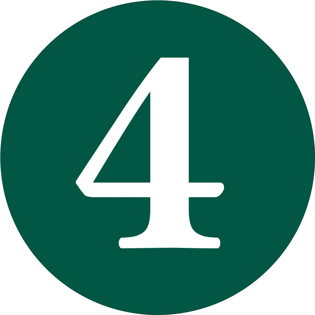 Number 4 Png Transparent Image 4 Green Png 4 Png