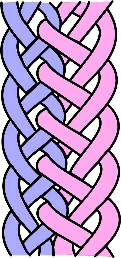 Interlocked Braid Graphic French Braid Png Braid Png