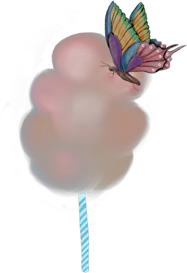 Cotton Candy Butterfly U2014 Original Ordinary Png Transparent