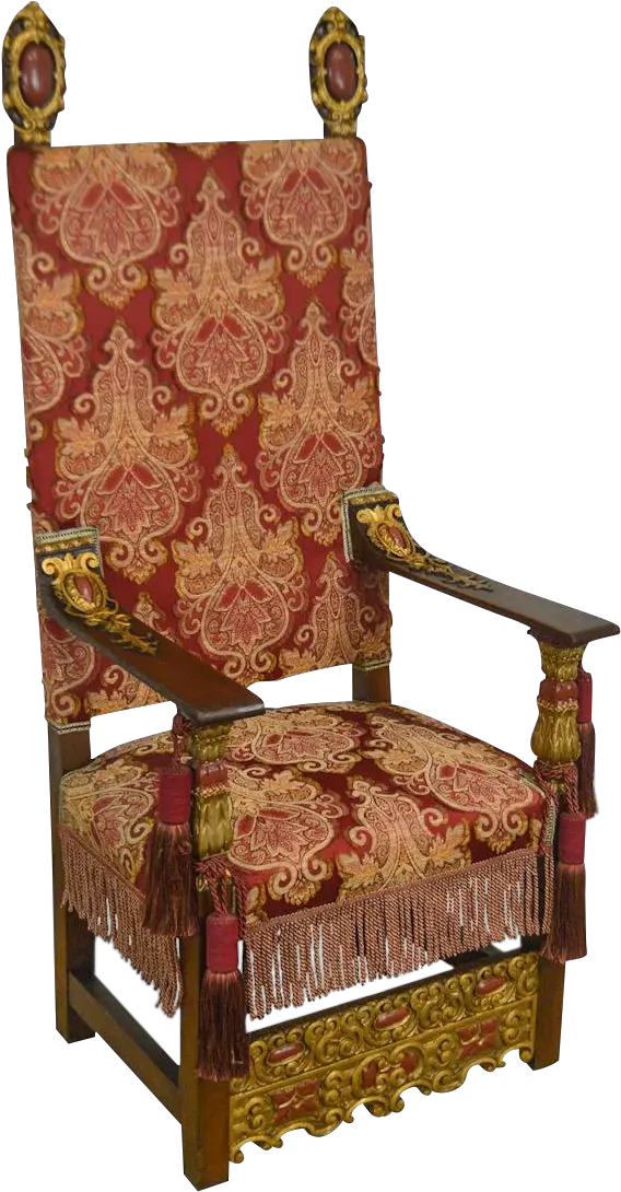 Italian Baroque Style Antique Carved Partial Gilt Throne Chair Italian Baroque Furniture Png Throne Chair Png