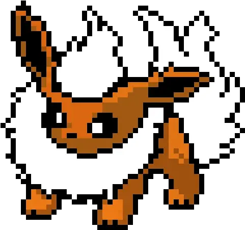 Download Flareon Pixel Art Pokemon Flareon Minecraft Png Flareon Png