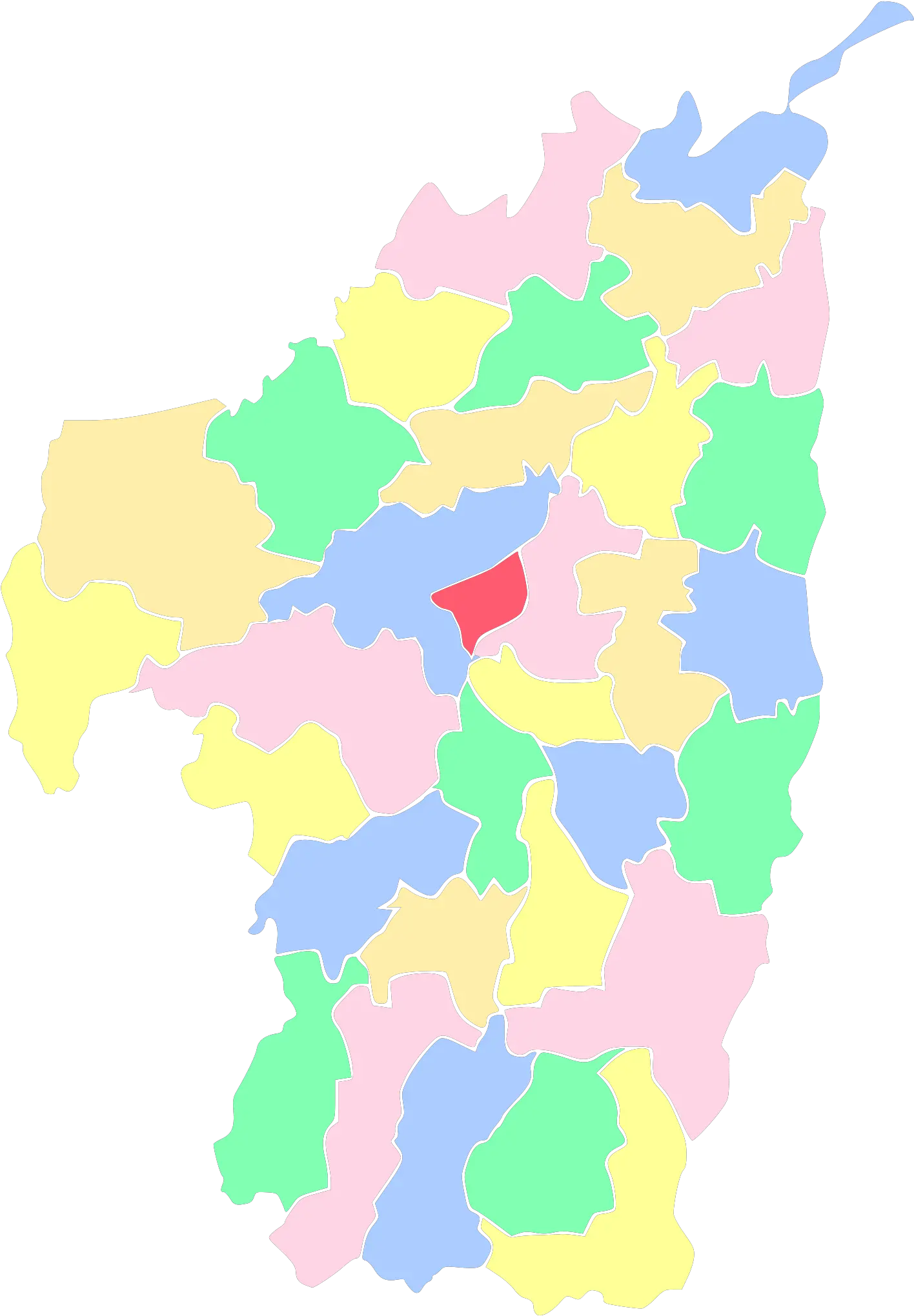 Gushi County Blank Map No Borde Vertical Png Borde Png