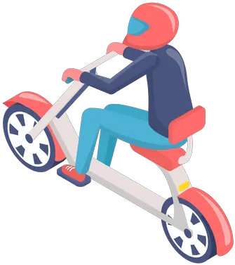 Best Premium Man Driving Electric Bike Illustration Download Riding Toy Png Biker Icon