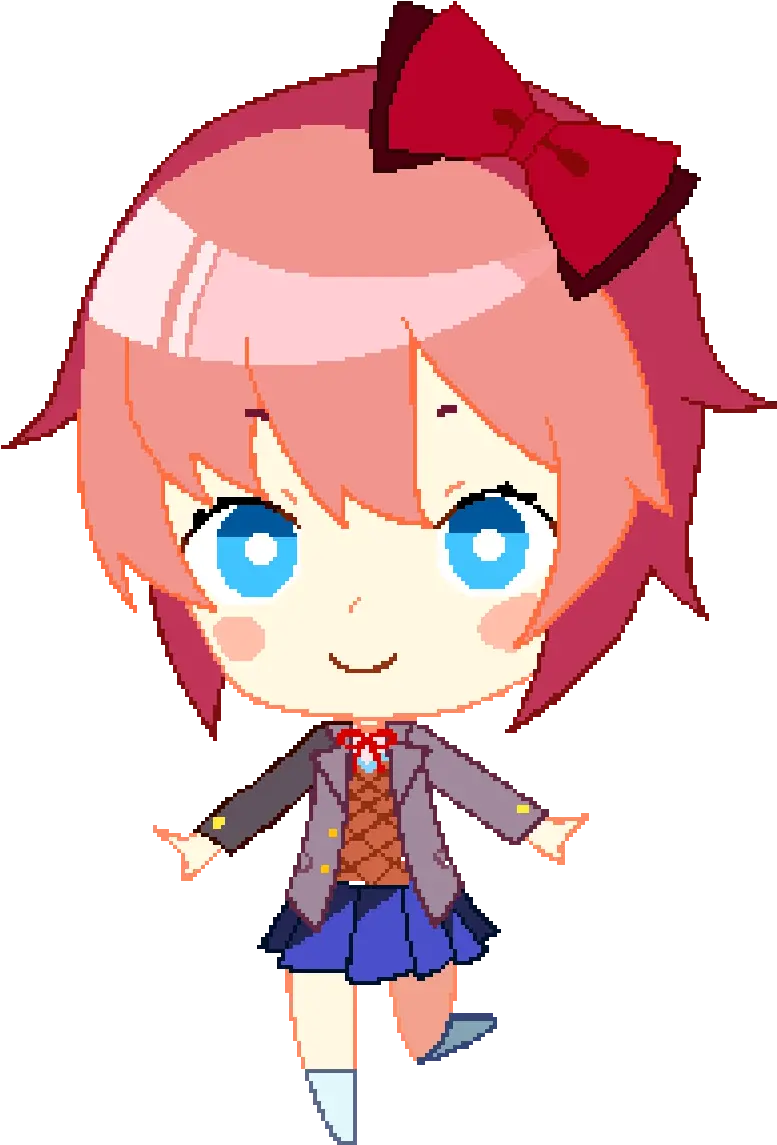 Pixilart Doki Doki Meme Hang In There Png Sayori Transparent