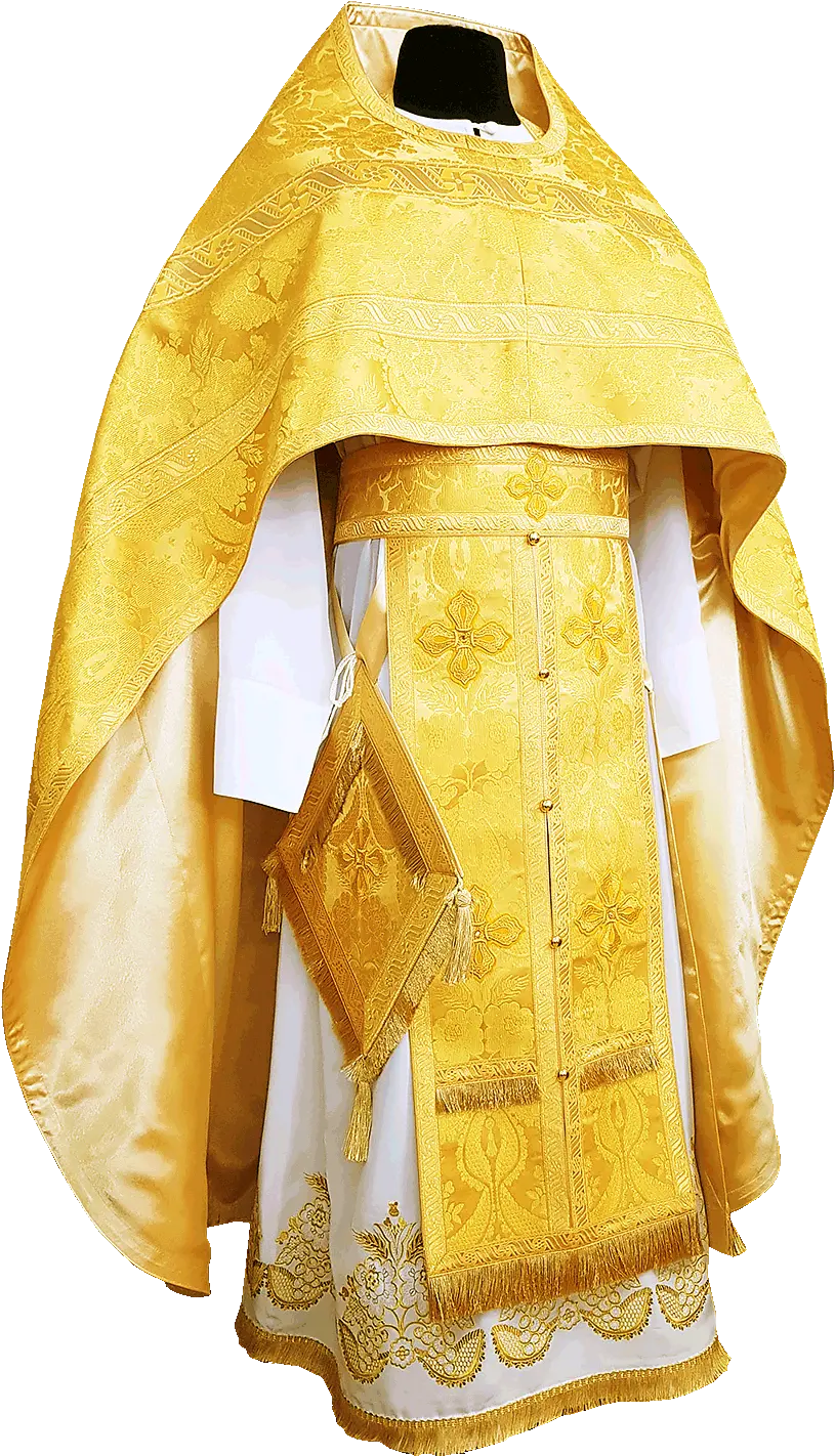 Priest Vestment Yellow Priest Vestments Png Priest Png