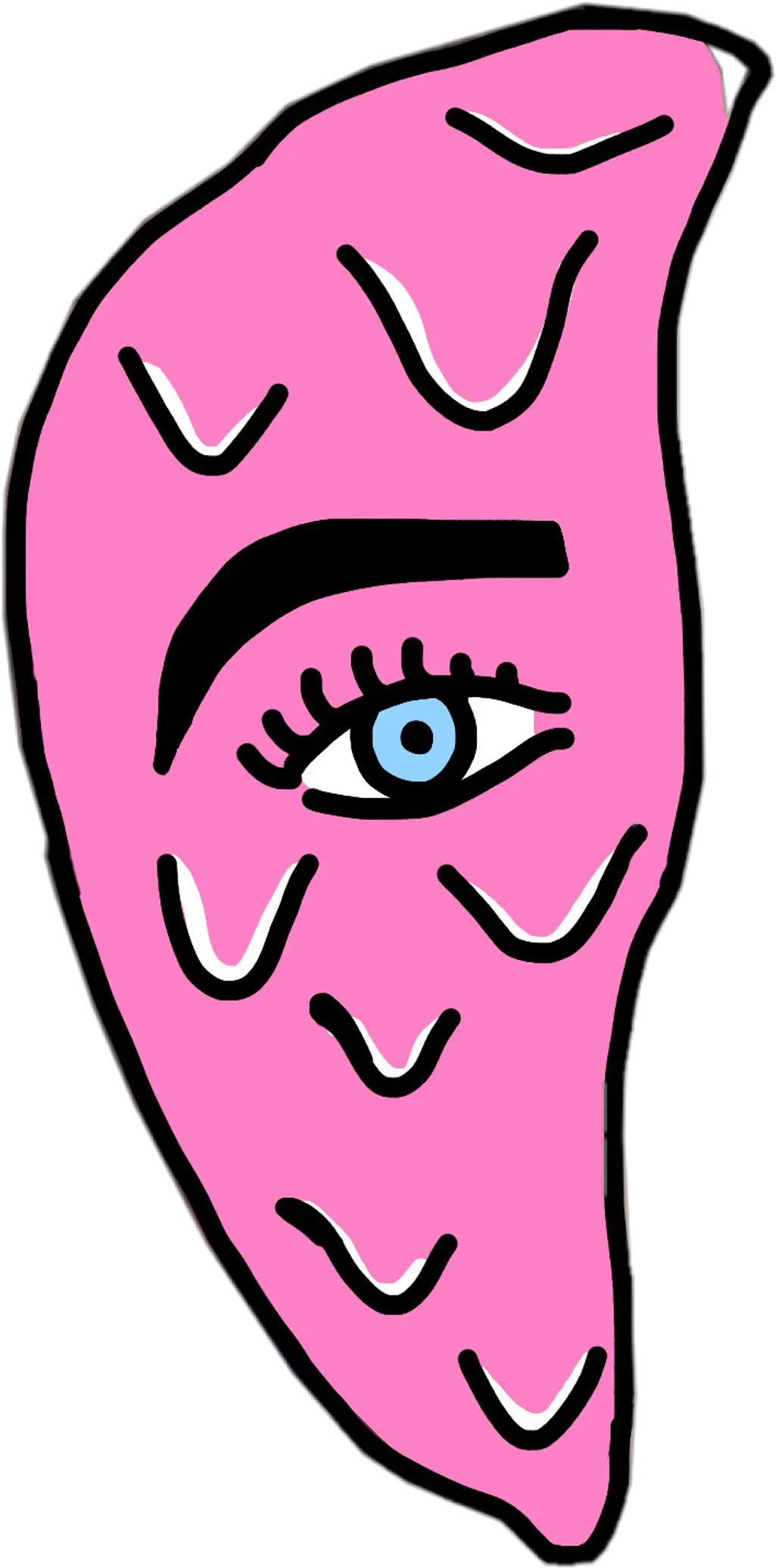 Droopy Drop Drip Drippy Paint Pink Eye Eyebrows Eye Drip Png Eyebrows Png