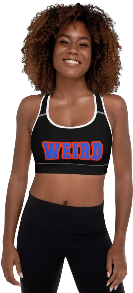 Weird Padded Sports Bra Blue Black Girl Png Bra Png