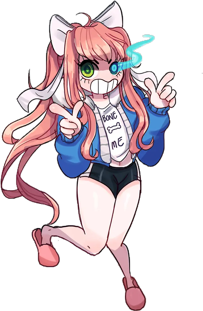 Monika Undertale X Doki Doki Literature Club Png Monika Png