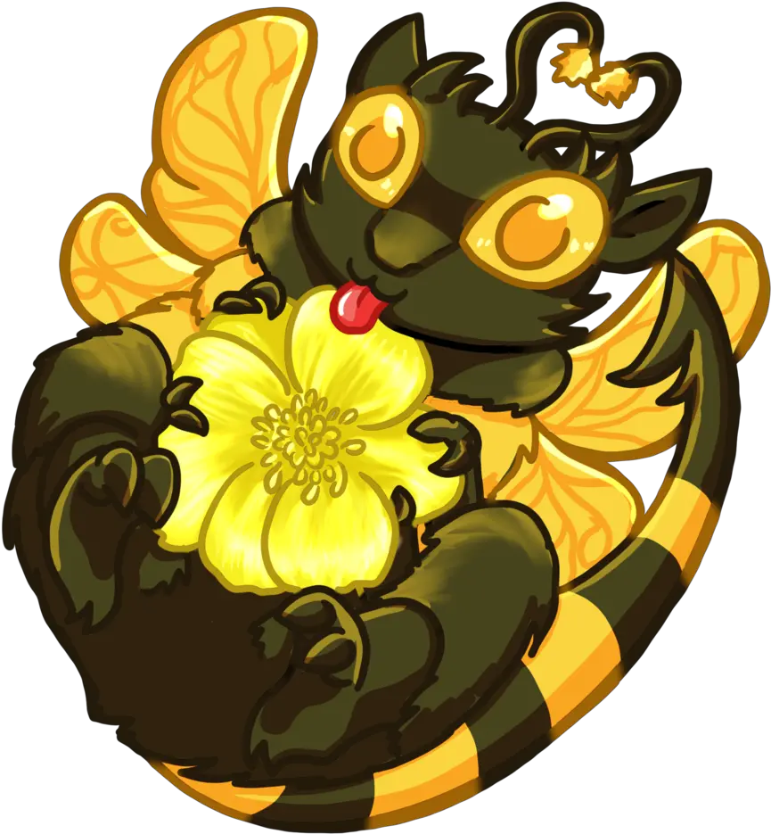 Cutie Bumble Bee Dragon Package Illustration Png Bumble Png