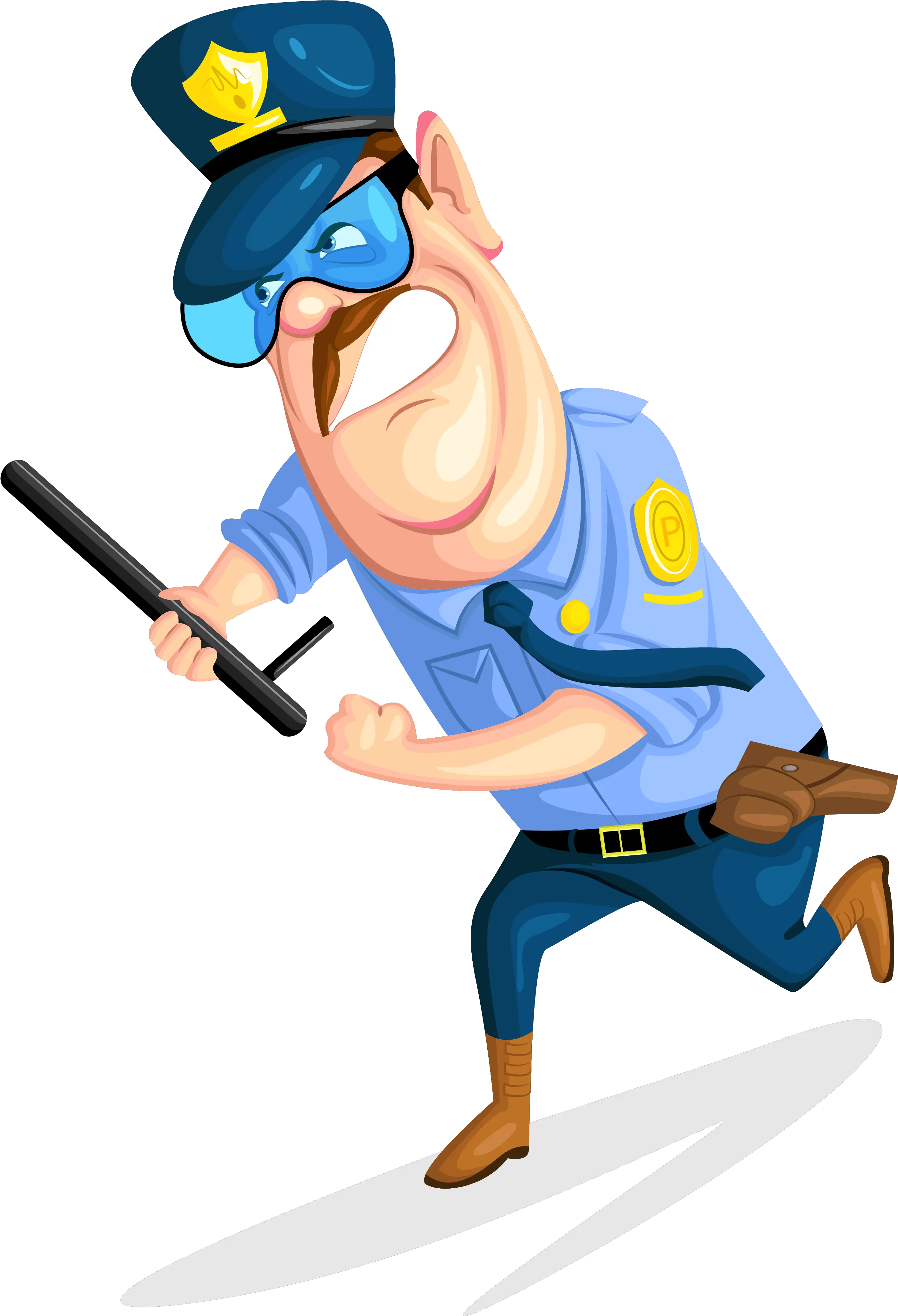 Cartoon Guard Police Officer Batons Security Guard Png Images Cartoon Guard Png