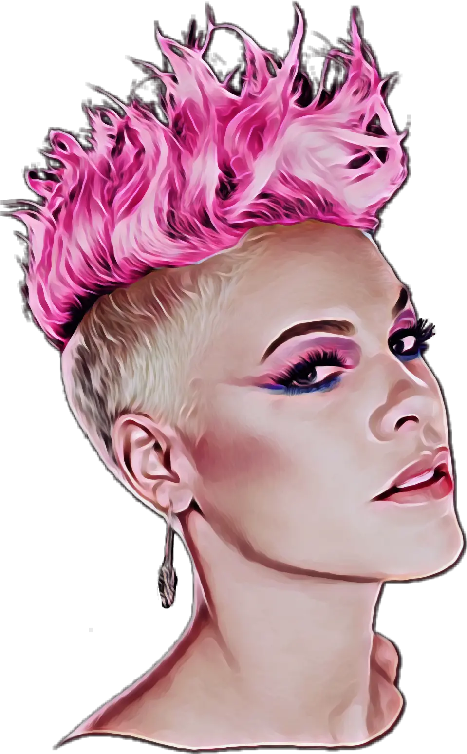 Pink Singer Png Image Transparent Arts Transparent Pink Singer Mohawk Png