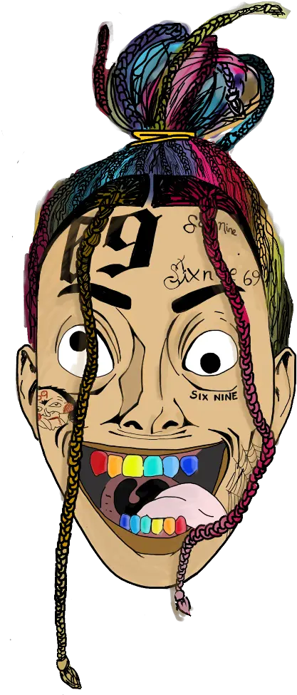 Creepy Crazy Savage Gucci Gang Sixnine 6ix9ine Cartoon Png 6ix9ine Png