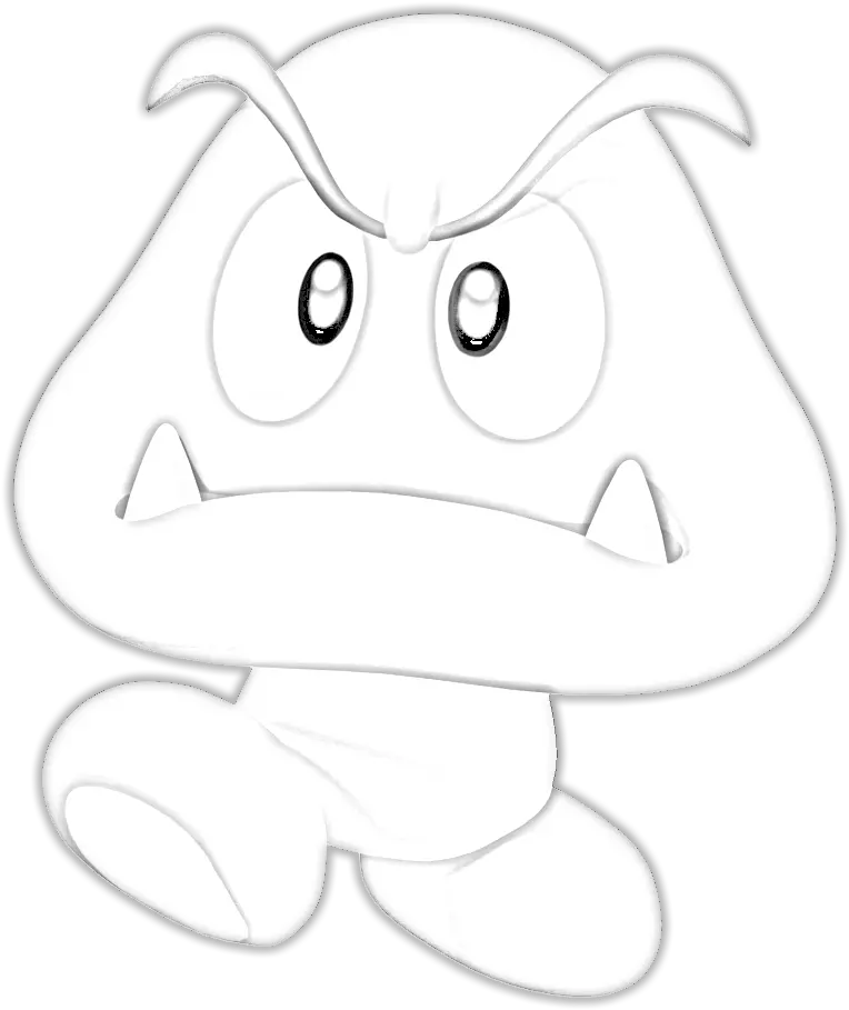 Download Hd Drawn Goomba Cartoon Transparent Png Image Cartoon Goomba Png