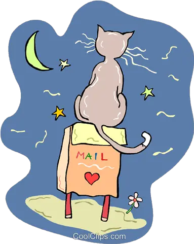 Cat Sitting Mail Clipart Png Mailbox Transparent