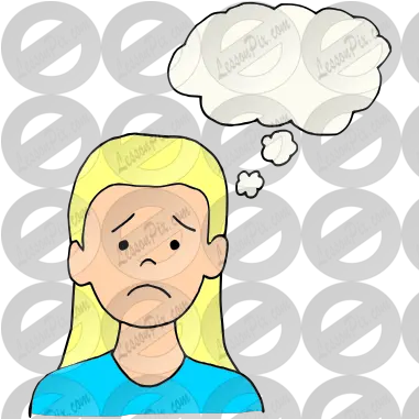 Sad Thoughts Picture For Classroom Therapy Use Great Sad For Adult Png Sad Person Png