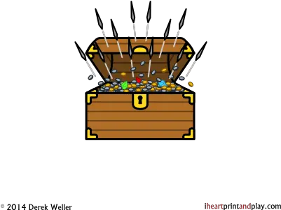 Download Trap Chest Needle Hail T Cartoon Png Dungeons And Dragons Png