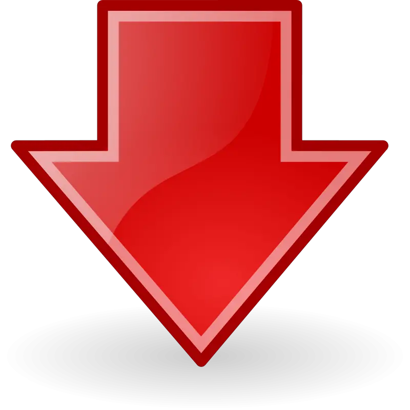 Down Arrow Png Red