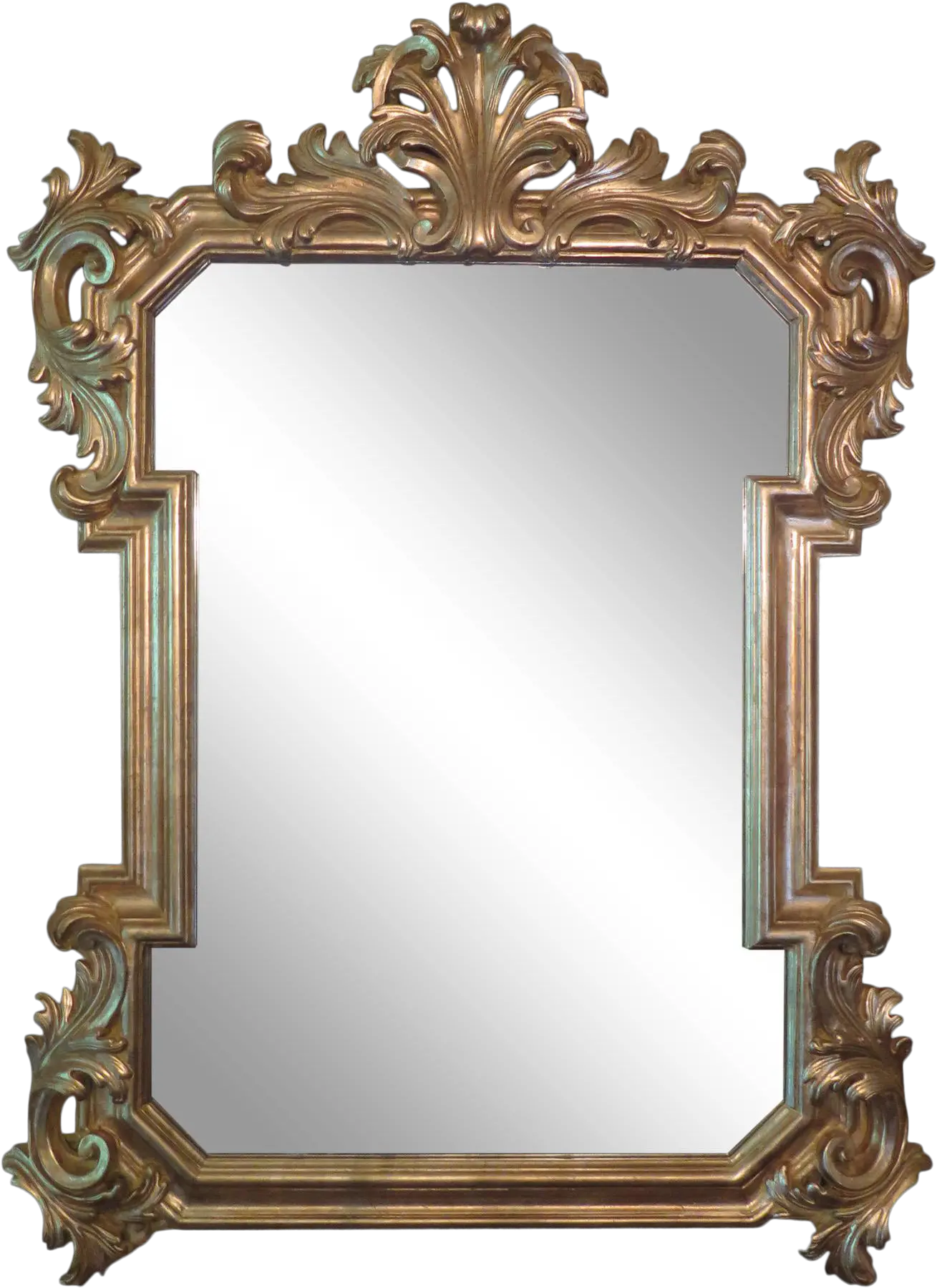 Italian Gold Gilt Ornate Frame Mirror Antique Png Ornate Frame Png