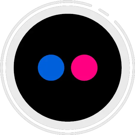 Circle Flickr Gradient Social Media Icon Png