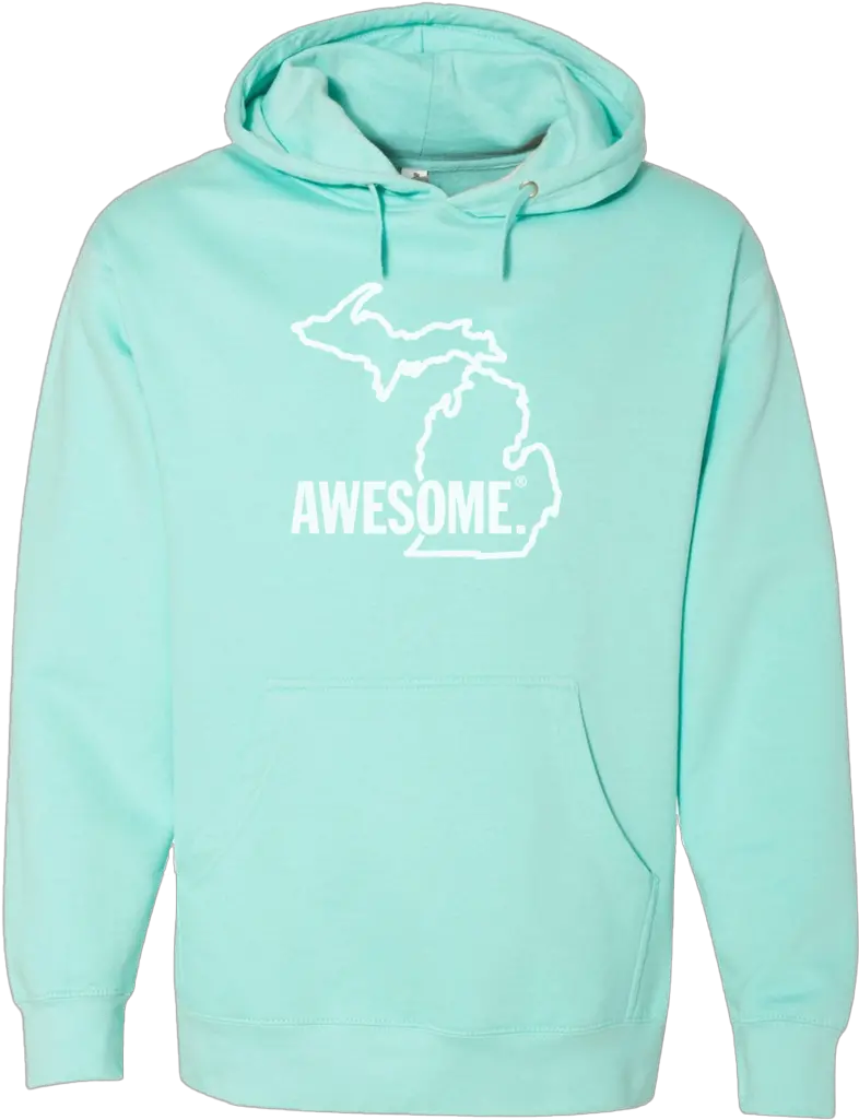 Michigan Awesome State Outline Hoodie Pullover Png Michigan Outline Transparent