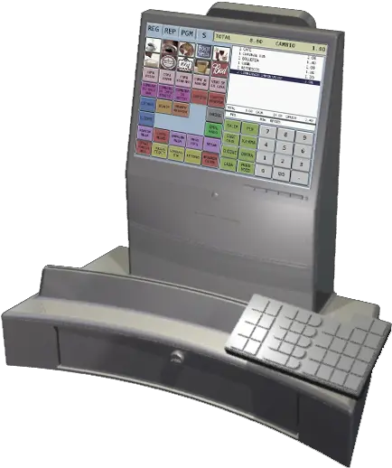 Cash Register 3d Cad Model Library Grabcad Office Equipment Png Cash Register Png