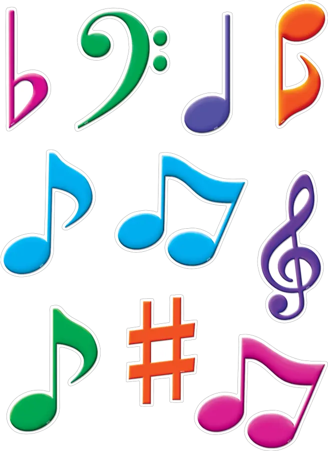 Download Tcr 5417 Musical Notes Cutouts Educators Treble Clef Png Treble Clef Png